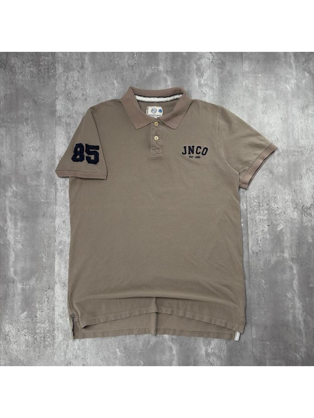 Y2K Brown JNCO Jeans Grunge Skater Polo Shirt